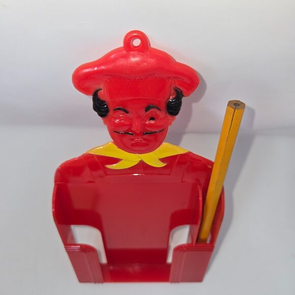 Royal Pacific Co Chef Line Memo Pad Vintage 1940s 7-1/2" x 3-5/8" Pencil Holder - Picture 6 of 16